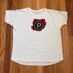 pure barre graphic tee white small